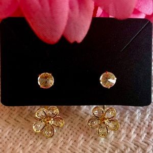 Rhinestone Flowers pusset drop